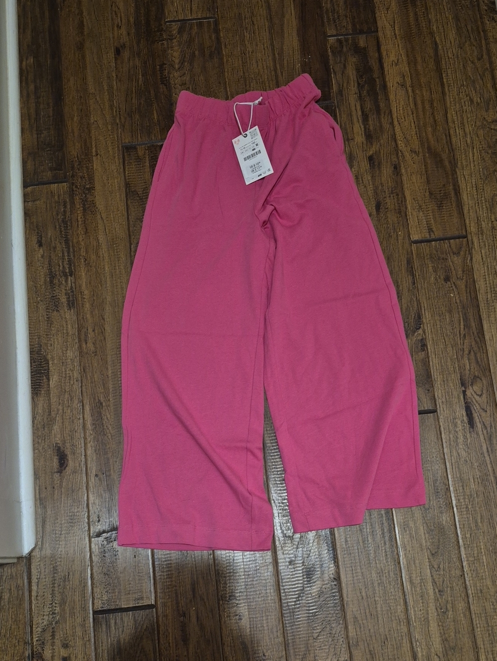 Kids Wide-Leg Lounge Pants - Pink Sz 10/12 - Picture 1 of 4